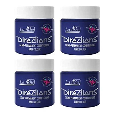 Abbildung von La Riche Directions Semipermanente Haarfarbe 100 ml Dose 4 Packung (Neon Blue)