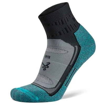 Abbildung von Balega Unisex Blister Resist Quarter Laufsocken, Grey/Blue, M EU