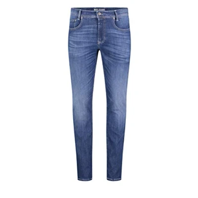 Abbildung von MAC Jeans Herren Macflexx Straight Jeans, Deep Blue Vintage Wash, 32W 32L EU