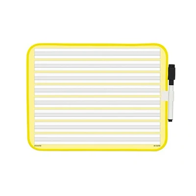 Abbildung von TimeTEX Prima Colori Schreibübungs Whiteboard 4 teilig 3 geteilt magnethaftend mit Folienstift + Magnet 28 cm x 21,5 Schreibzeilen 62290