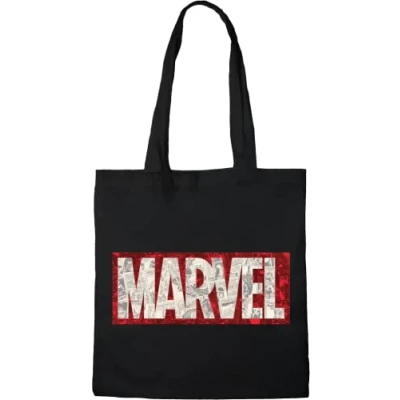Abbildung von Marvel BWMARCOBB001 Tote Bag Logo schwarz, 38 x 40 cm