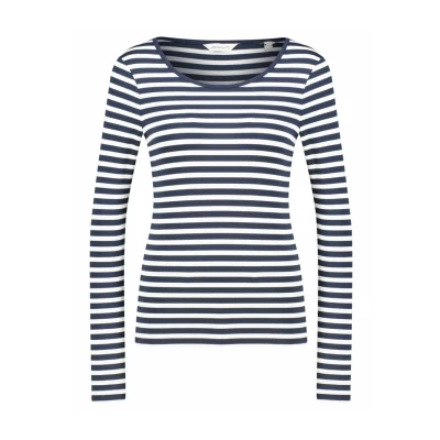 Abbildung von GANT SLIM Striped Langarmshirt, Damen, Größe: Small, Marine