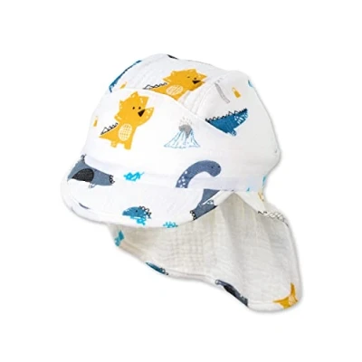 Abbildung von Sterntaler Baby Jungen Schirmmütze Nackenschutz Dinos Baby, Mützen aus Baumwolle beige, 47