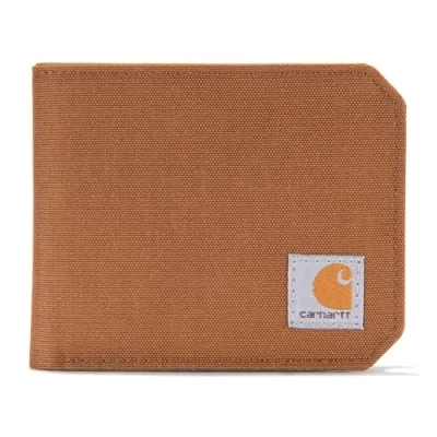 Abbildung von Carhartt Herren Bifold und Passcase Durable Billfold Wallets, erhältlich in Leder Canvas Stilen Geldbörse, Nylonente Brown, Einheitsgröße