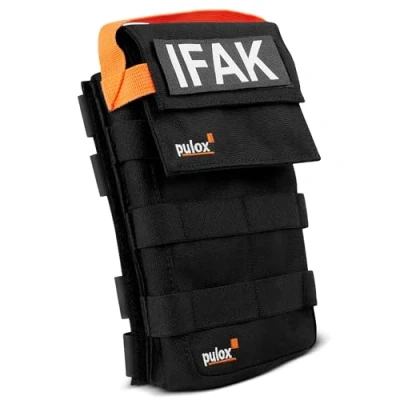 Abbildung von Pulox IFAK Tasche Taktische Erste Hilfe Pouch leer, Molle kompatibeles Trauma Kit mit Klett, Medizinische Rip Away Utensilientasche