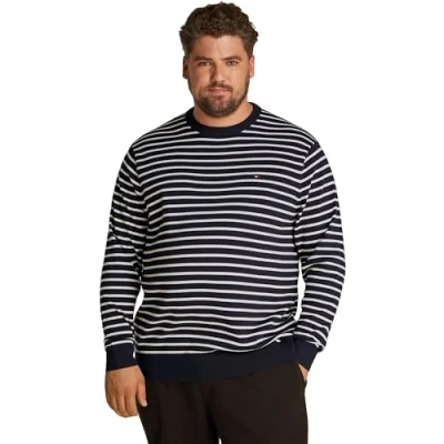 Abbildung von Tommy Hilfiger Essential CREW NECK Strickpullover, Herren, Größe: 3XL, Desert sky/ivory petal
