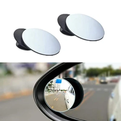 Abbildung von BUYGOO 2PCS Auto Rückspiegel Regenschutzfolie Toter Winkel Spiegel Totwinkel Autospiegelfolie 360 Grad Rotation verstellbar Weitwinkelspiegel Selbstklebende Blindspiegel für Autospiegel