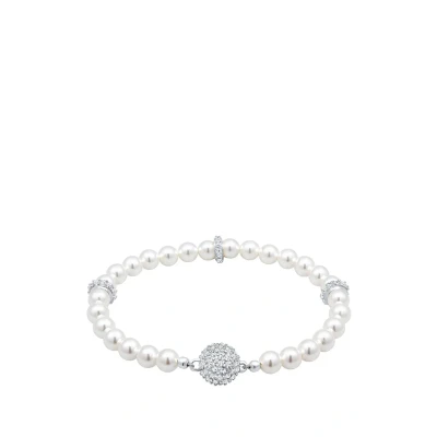 Abbildung von Elli Kugel Magnet Perlene Armband, Damen, Größe: 17, Silber