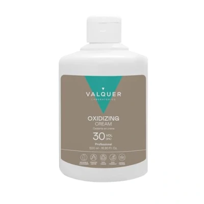 Abbildung von Valquer Professional sauerstoffhaltige Creme stabilisiert, 30 Bände (9 Prozent). Permanente Haarfärbung Professionelle Anwendung Friseur Vegane Formulierung 1000 Ml