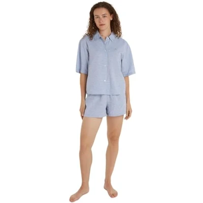 Abbildung von Tommy Hilfiger Ithaca Stripe SET Nachtwäsche Set, Damen, Größe: Small, Horizon stripes blue