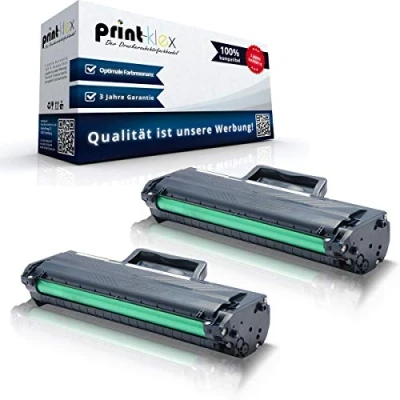 Abbildung von 2x Print Klex Tonerkartuschen kompatibel für HP Laser 107 A Series w W1106A 106A 106 Black Schwarz Office Plus Serie