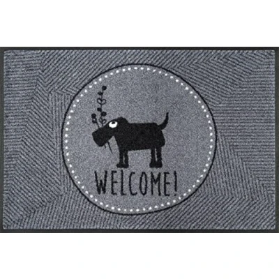 Abbildung von wash+dry Fußmatte, Herr Just Welcome! 50x75 cm, innen und außen, waschbar, Grau