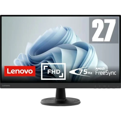 Abbildung von Lenovo D27 45 27&quot; Full HD Monitor 1920x1080 75Hz 250 nits 4ms Reaktionszeit HDMI VGA AMD FreeSync schwarz
