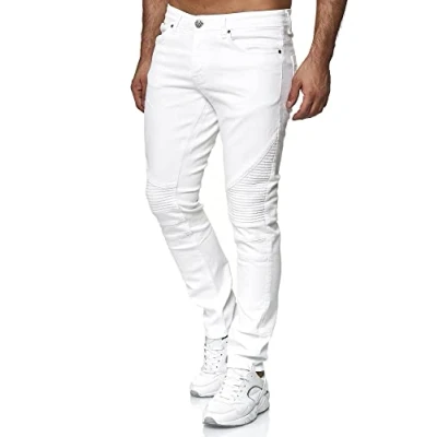Abbildung von Tazzio Jeans Herren Slim Fit Stretch Jeanshose Hose Denim 165251 (42W/34L, Weiß)