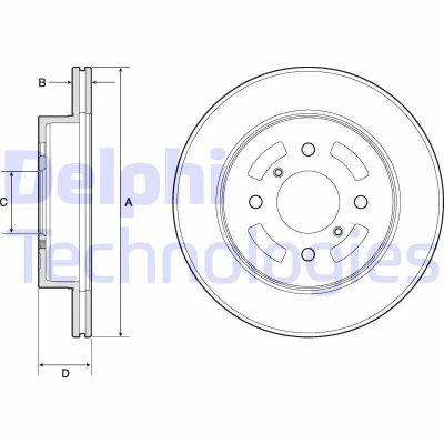 Abbildung von DELPHI BG3941 Bremsscheibe 257 17 4 Belüftet geölt unbehandelt ohne Radlager, ABS Sensorring SUZUKI: IGNIS I, III, 2