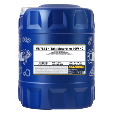 Abbildung von Mannol 4 Takt Motorbike 10W 40 20l Motoröl MN7812 20