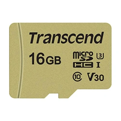 Abbildung von Transcend Ultra Highspeed 16GB micro SDXC/SDHC Speicherkarte (für Action Cams / Dashcams und Drohnen) 4K, U3, V30, UHS I TS16GUSD500S