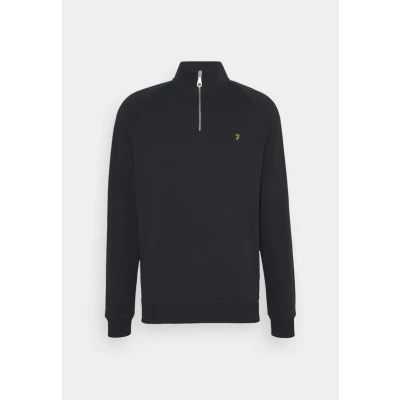 Abbildung von Farah Herren Jim 1/4 Zip Sweatshirt, Blue, XX Large
