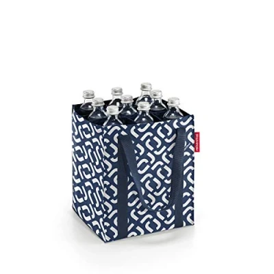Abbildung von reisenthel bottlebag signature navy 9 Fächer, einfaches Recycling der Flaschen, Tragegurte