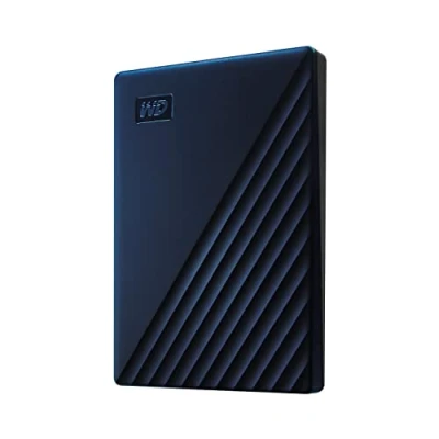 Abbildung von WD My Passport for Mac externe Festplatte 2 TB (mobiler Speicher, USB C fähig, herunterladbare Software, Passwortschutz, kompatibel, einfach einzusetzen) mitternachtsblau