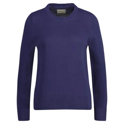 Abbildung von Gant Damen Classic Cotton C Neck Pullover, Dusty Navy, M