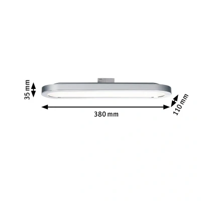 Abbildung von Paulmann Schienensystem Leuchten »URail Panel Loop 480lm 7W 2700K 230V Chrom matt, 7W«, (1 tlg.), Einzelspot, dimmbar