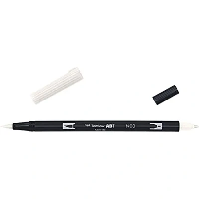 Abbildung von Tombow ABT Dual Brush Pen, N00 1P, Stift mit zwei Spitzen, perfekt fürs Hand Lettering und Bullet Journal, wasservermalbar, Blender