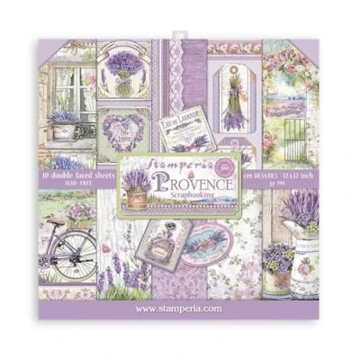 Abbildung von STAMPERIA INTL, KFT (3PL) Scrapbooking Pad 10 sheets cm 30,5x30,5 (12&quot;x12&quot;) Provence, Multicolor, SBBL105