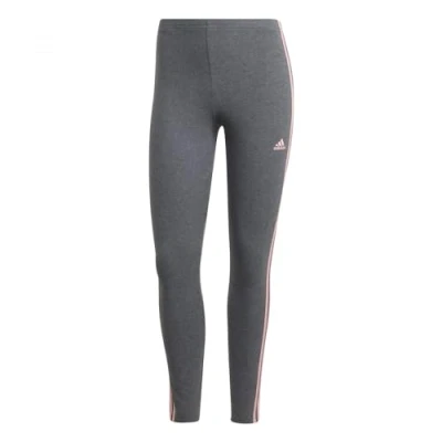 Abbildung von adidas Essentials 3 Stripes High Waisted Single Jersey Legging, Damen Strumpfhose, dark grey heather,