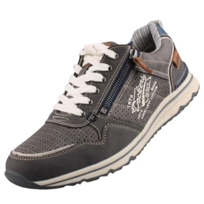Abbildung von Dockers by Gerli Herren Low Top Sneaker, Männer Halbschuhe,Laufschuhe,schnürschuhe,schnürer,straßenschuhe,dunkelgrau,44 EU