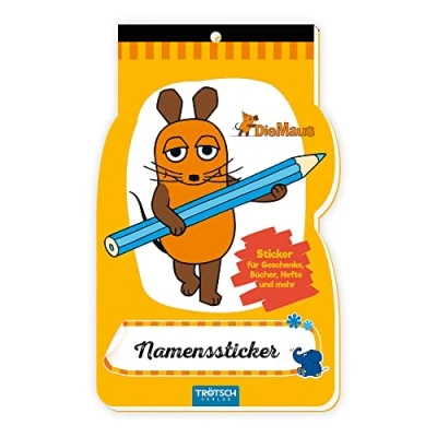 Abbildung von Trötsch Die Maus Namenssticker: Sendung mit der