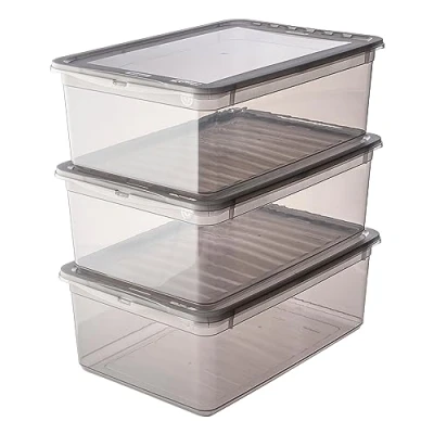 Abbildung von keeeper Aufbewahrungsboxen mit Air Control System, 3 teiliges Set, x 11 l, Bea, Transparent