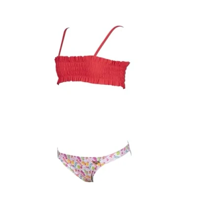 Abbildung von ARENA Mädchen G Sweetie Jr Bandeau Two Pieces Bikini Set, Hibiscus pink Multi, 128 EU