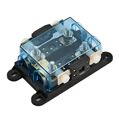 Abbildung von Offgridtec® 2 Fach MEGA Fuse Sicherung Halter mit Halterung für Ersatzsicherung