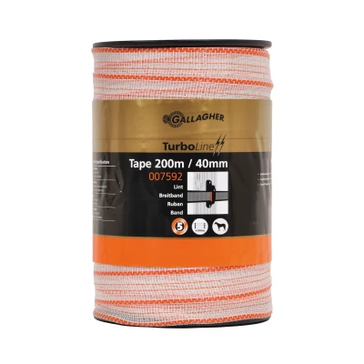 Abbildung von 200 m/40 mm Gallagher Weidezaunband TurboLine (weiß)