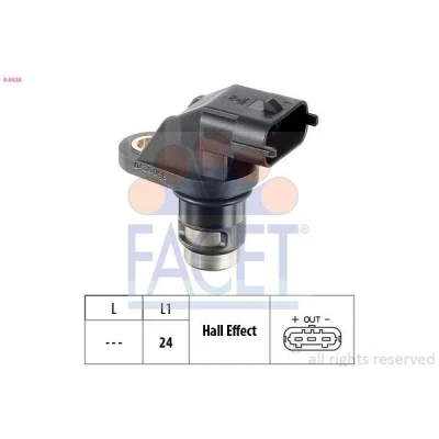 Abbildung von FACET 9.0438 Sensor, Nockenwellenposition Made in Italy OE Equivalent MERCEDES BENZ: E Class Saloon, G Off Road, C Saloon