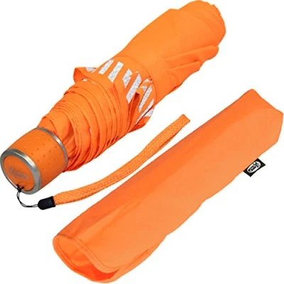 Abbildung von iX brella Mini Kinderschirm Safety Reflex extra leicht neon orange