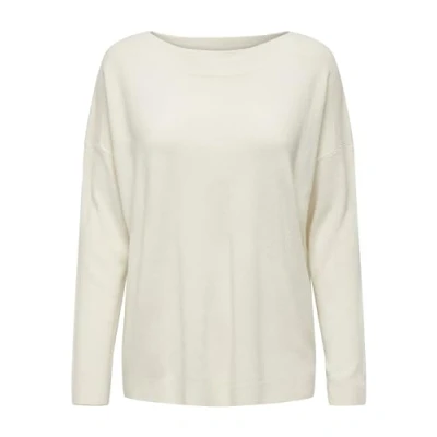 Abbildung von ONLY Damen ONLAMALIA LS Boatneck CC KNT Pullover, Cloud Dancer, M