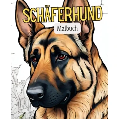 Abbildung von Schäferhund Malbuch mit 51 Seiten Hund Haustier Tier Malbuch: Erwecke die majestätische Schönheit der Schäferhunde zum Leben ... für Tierfreunde und kreative Seelen!
