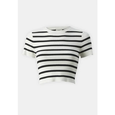 Abbildung von JDY Cirkeline CROP NOOS Tshirt basic, Damen, Größe: XS, Cloud dancer/black