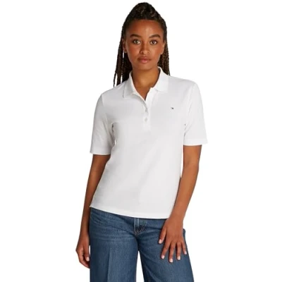 Abbildung von Tommy Hilfiger Poloshirt, Damen, Größe: XXL, Optic white