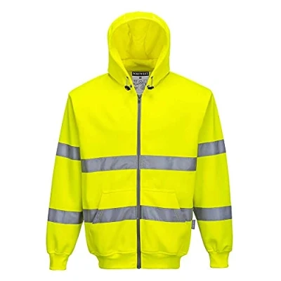 Abbildung von Hi Vis Zip Front Hoodie, colorYellow talla 3 XL