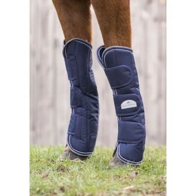 Abbildung von EQUITHÈME Transportgamaschen Tyrex 600D Navy/Grau Warmblut