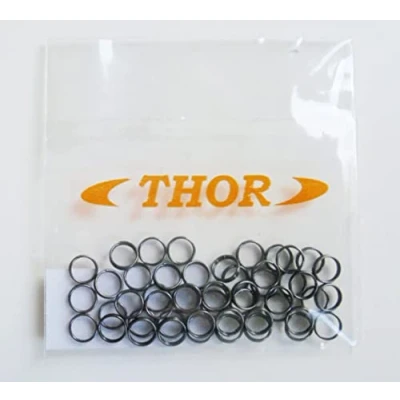 Abbildung von THOR Darts 30 Schwarze Schaftringe Dart Federringe Shaftrings Edelstahl vernickelt Markenqualität (30, schwarz)