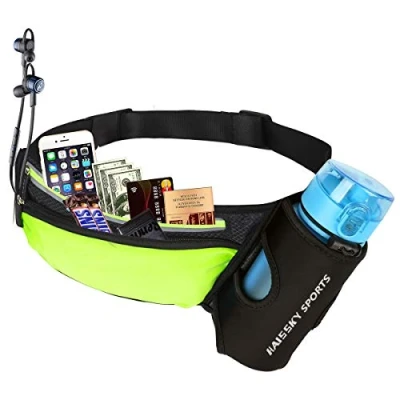 Abbildung von Guzack Gürteltasche Hüfttasche Bauchtasche für Trinkflasche, Sports Trinkgürtel Waistpacks Outdoors Fitness Ausgeführt Radfahren Wandern Walking, Laufgürtel mit Telefon bis zu 7,0&quot;, ohne Flasche