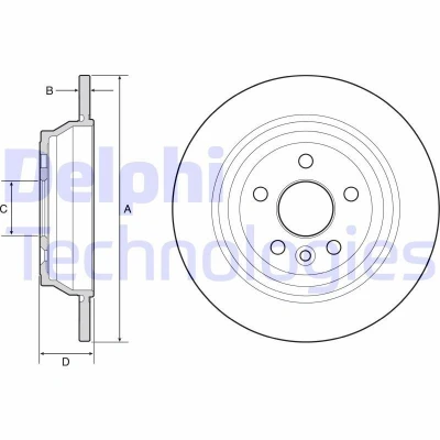 Abbildung von DELPHI BG4656C Bremsscheibe 302 11 5 voll beschichtet unbehandelt ohne Radlager, ABS Sensorring LAND ROVER: Freelander 2 Off Road