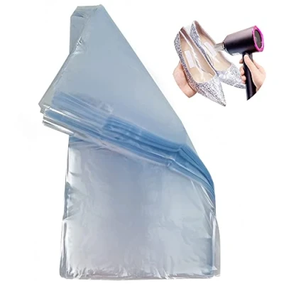 Abbildung von Schrumpffolienbeutel，Transparent Shrink Wrap Film Schrumpfbeutel Für Schuhe Verpackung, Geschenke, Korb und selbstgemachte DIY Projekte (100PCS 20 * 35cm)