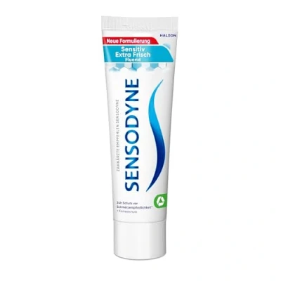 Abbildung von Sensodyne Sensitiv Extra Frisch Zahncreme, tägliche Zahnpasta, bei schmerzempfindlichen Zähnen, 75ml