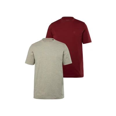 Abbildung von JP 1880 Herren große Größen Übergrößen Menswear L 8XL JP1880 T Shirts, Basic, 2er Pack, Rundhals, bis dunkelrot 702637545