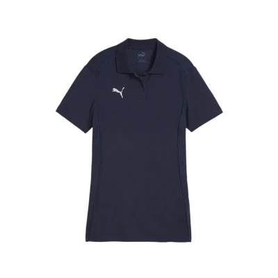 Abbildung von Puma Fussball Teamfinal Casuals Poloshirt, Damen, Größe: XS, Dunkelblausilber